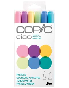 Набор двухсторонних маркеров Ciao Pastels Copic