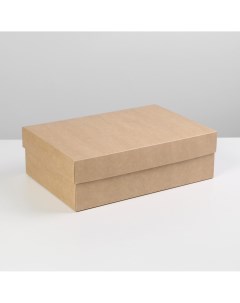 Коробка складная крафтовая 30x20x9 см Арт узор