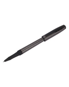 Ручка роллер Marte синяя 0 6мм корпус титан черный подарочная упаковка Delucci