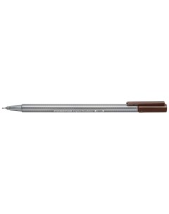 Ручка капиллярная Triplus одноразовая 0 3 мм Теплая сепия Staedtler