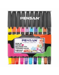 Ручка шариковая Sign Up Color 2410 10 разноцветные 10 цветов 1 мм 1 шт Pensan