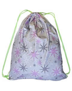 Мешок рюкзак серый с рисунком Снежинки Milinda