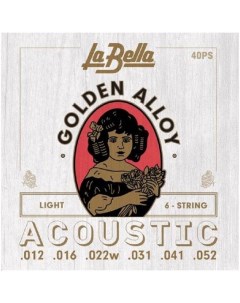 40ps Golden Alloy 80 20 Light 12 52 струны для акустической гитары La bella