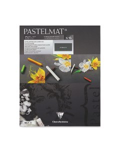 Альбом склейка для пастели Pastelmat 24х30 см 12 л 360 г бархат антрацит Clairefontaine