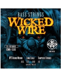 Струны для бас гитары KXWB 55110 Wicked Wire Nickel Plated Steel Tempered Kerly music