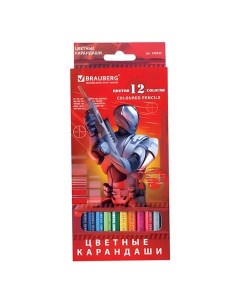Набор цветных карандашей 12 цв арт 180532 5 наборов Brauberg
