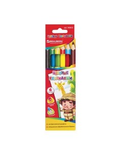 Набор цветных карандашей 6 цв арт 180835 5 наборов Brauberg