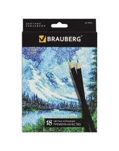 Набор цветных карандашей 18 цв арт 180554 3 набора Brauberg
