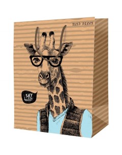 Пакет подарочный 322287 Giraffe 32x12x11см 12 штук Artspace