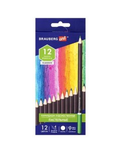 Набор цветных карандашей 12 цв арт 181535 3 набора Brauberg