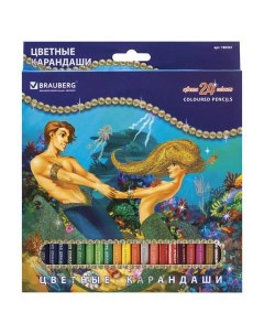 Набор цветных карандашей 24 цв арт 180561 3 набора Brauberg