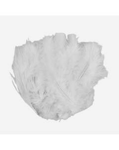 Набор перьев для творчества 30 шт 14 17 см серый Веселуха