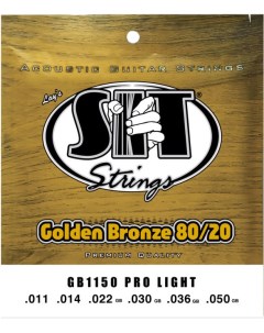 Струны для акустической гитары GB1150 Golden Bronze Pro Light 80 20 11 50 Sit strings