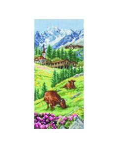 Набор для вышивания Swiss Alpine Landscape 32х14 см арт PCE0811 Anchor