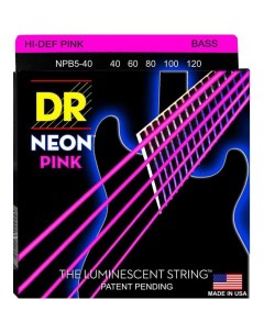 Струны для 5 ти струнной бас гитары NPB5 40 Dr string