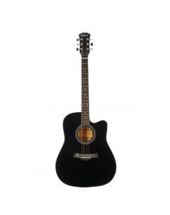 Акустическая гитара с анкером глянцевая Черная Липа 41дюйм E4110 BK Elitaro