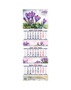 Календарь настенный отрывной квартальный Цветы Маркет на 2023 год Nd play