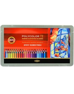 Набор карандашей цветных худож Polycolor 72цв мет коробка Koh-i-noor