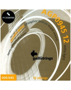 Струны для акустической гитары AGP0945 12 Galli strings