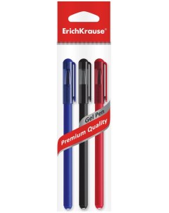 Набор ручек гелевых G Soft 39521 красные синие черные 0 38 мм 3 шт Erich krause