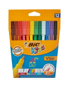 Фломастеры Kids Visa 12 цветов Bic