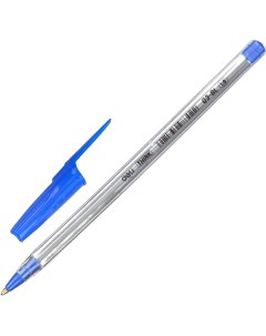 Ручка шариковая неавтоматическая Think шарик 1 мм линия 0 7 синяя Deli