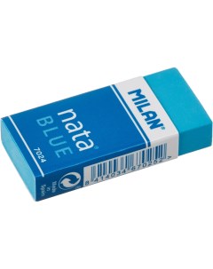 Ластик пластиковый 973219 мягкий синий в картонном держателе 8 штук Milan
