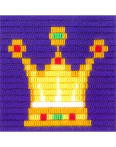 Набор для вышивания Stitch Me Корона с вертикальным стежком 15х15 см Borovsky&sons