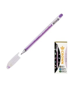 Ручка гелевая Hi Jell Pastel HJR 500P фиолетовая 0 8 мм 1 шт Crown