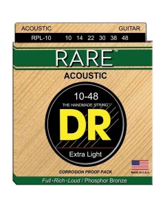 Струны для акустической гитары RPL 10 Extra Light 10 48 Dr string