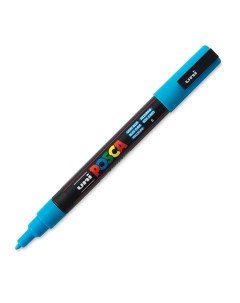 Маркер Uni POSCA PC 3M 0 9 1 3мм овальный голубой light blue 8 Uni mitsubishi pencil