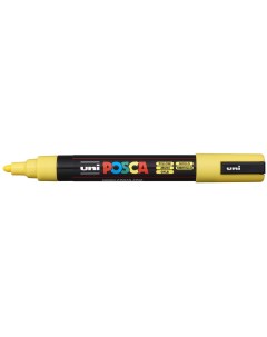 Маркер перманентный Uni Posca 1 8 2 5мм овальный желтый 1 штука Uni mitsubishi pencil