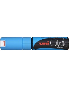 Маркер меловой UNI Chalk 8 мм СИНИЙ влагостираемый для гладких поверхн PWE 8K L BLUE Uni mitsubishi pencil