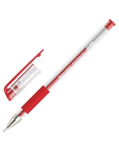 Ручка гелевая с грипом EXTRA GT NEEDLE красный 143921 Brauberg