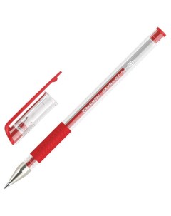 Ручка гелевая с грипом EXTRA GT красная 143920 Brauberg