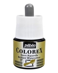 Акварельные чернила Colorex 45 мл зелено золотистый 341 017 Pebeo