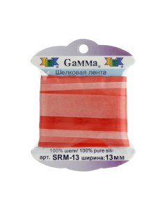Тесьма декоративная Gamma шелковая цвет M046 розовый красный арт SRM 13