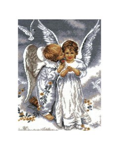 Набор для вышивания Два ангела 24х32 см 682 Hobby&pro