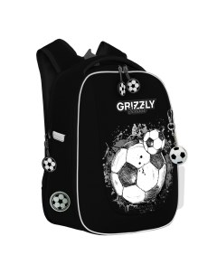 Рюкзак школьный RAf 393 4 3 черный серый Grizzly