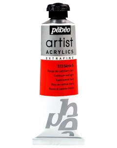 Краска художественная Artist Acrylics Extra Fine акрил 5 37 мл светло красный Pebeo