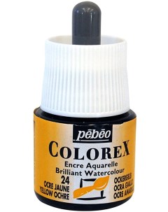 Акварельные чернила Colorex 45 мл охра желтая 341 024 341 024 Pebeo