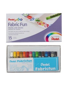 Пастель для ткани FabricFun Pastels 15 цветов 8 60 мм Pentel
