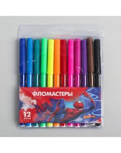 Фломастеры 12 цветов Человек паук Marvel