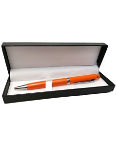 Шариковая ручка подарочная ТМ Classic шар в футляре синие чернила корпус оранжев Bikson