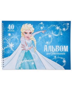 Альбом для рисования на гребне А4 40 листов Эльза Холодное сердце Disney