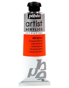 Краска художественная Artist Acrylics Extra Fine акрил 4 37 мл кадмий оранжевый Pebeo