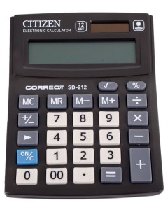 Калькулятор Correct SD 212 Черный Citizen