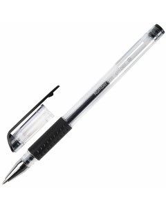 Ручка гелевая с грипом Number One черная узел 0 5 мм 141194 12 шт Brauberg