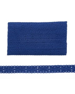 Кружево хлопчатобумажное 20 мм x 20 м цвет JD056 темно синий арт CL 103 Айрис