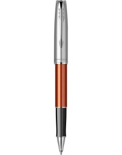 Ручка роллер Sonnet Essentials Orange SB Steel CT цвет чернил black перо F в под Parker